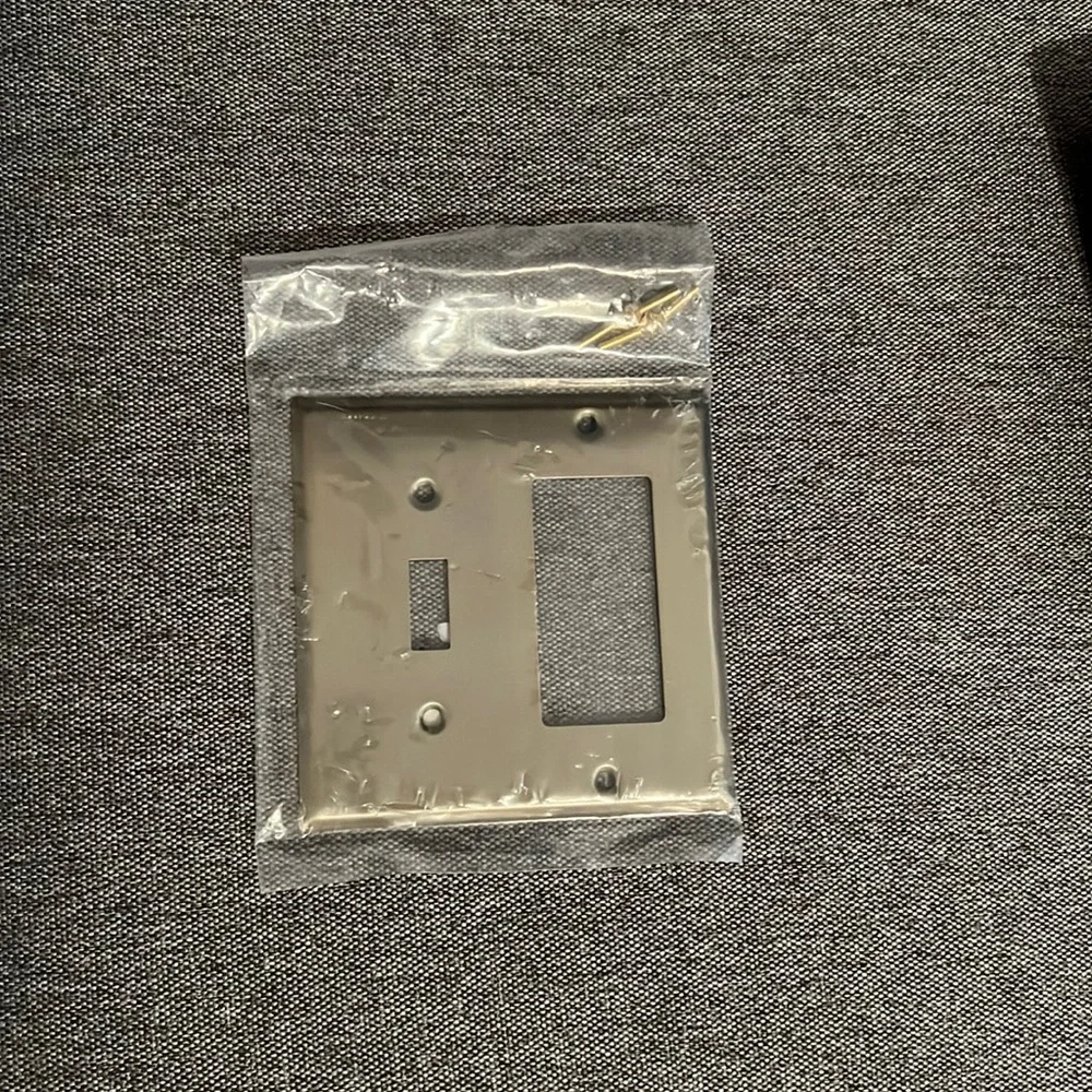 Restoration Hardware Muted Gold Brass Switch Faceplate NWT.